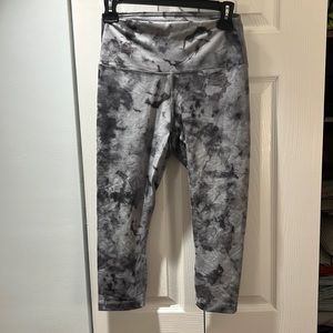 NO BULL workout leggings, grey tie dye